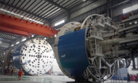 The two 10.2 m Robbins Main Beam TBMs in the shop