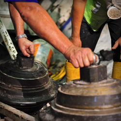 Cutter changing at Pahang Selangor.