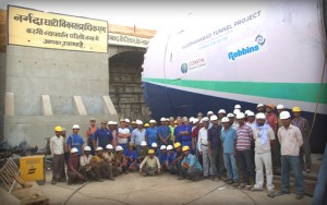 The crew celebrates the launch of the hybrid EPB.