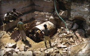 Breakthrough of Robbins SBU-A after excavating two rail crossings