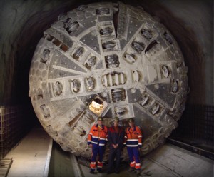 Breakthroug of the 6.2 m TBM in March 2011.