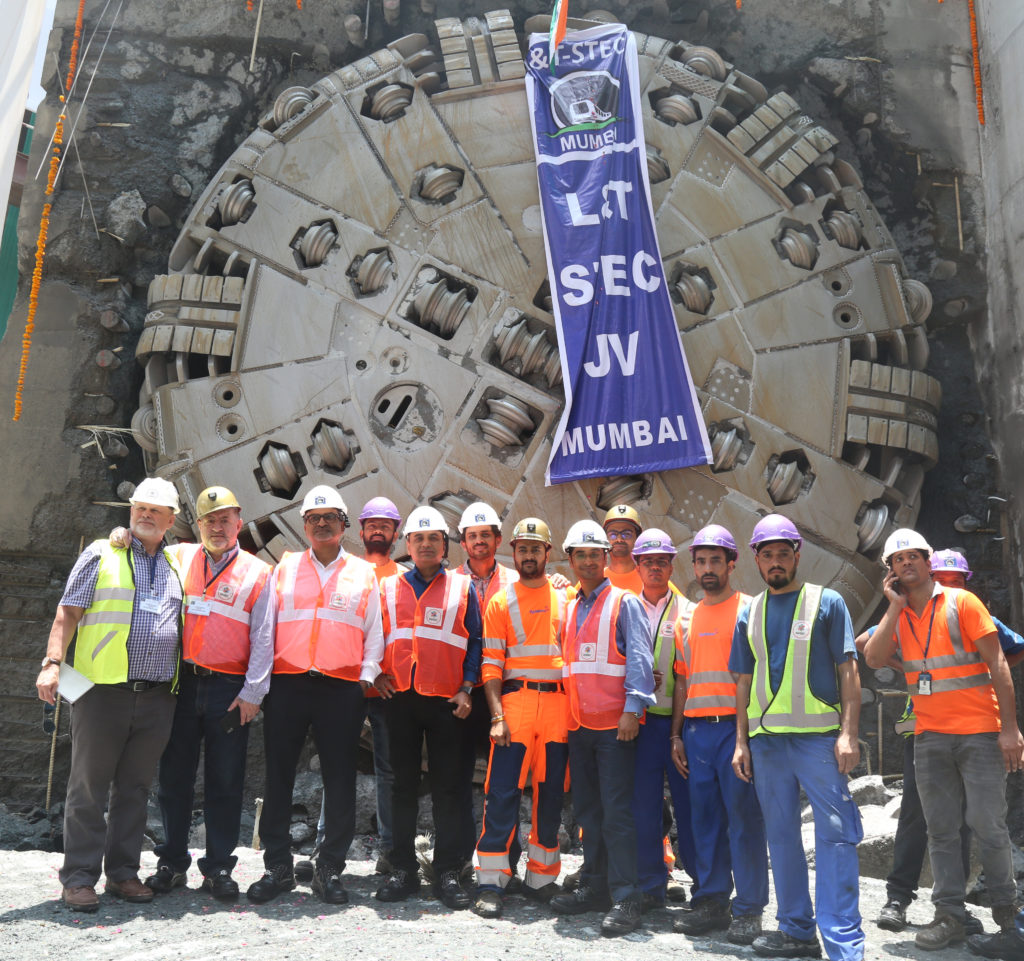 Mumbai Metro XRE TBM breakthrough