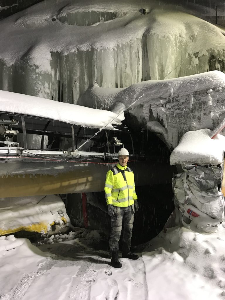 Ice and snow at the Salvasskardelva HEPP