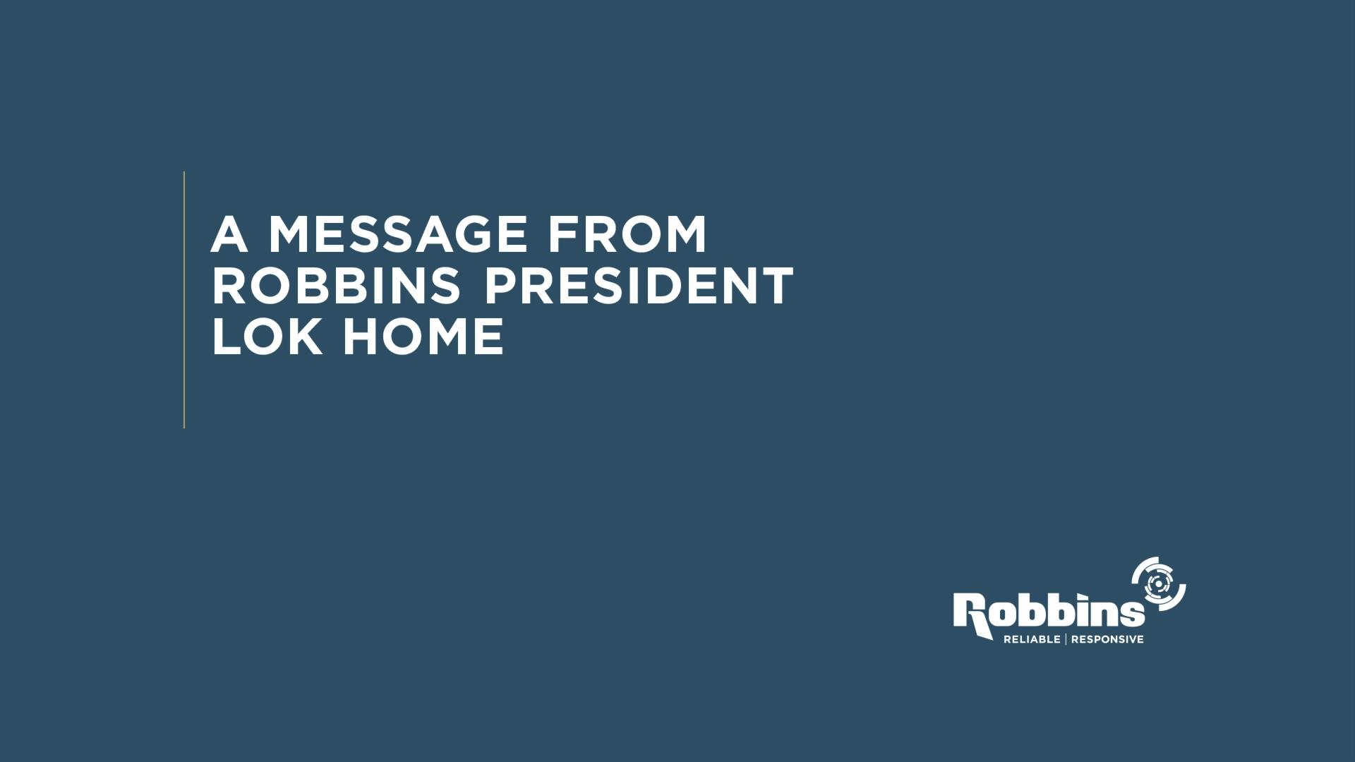 Robbins enters a new chapter robbins