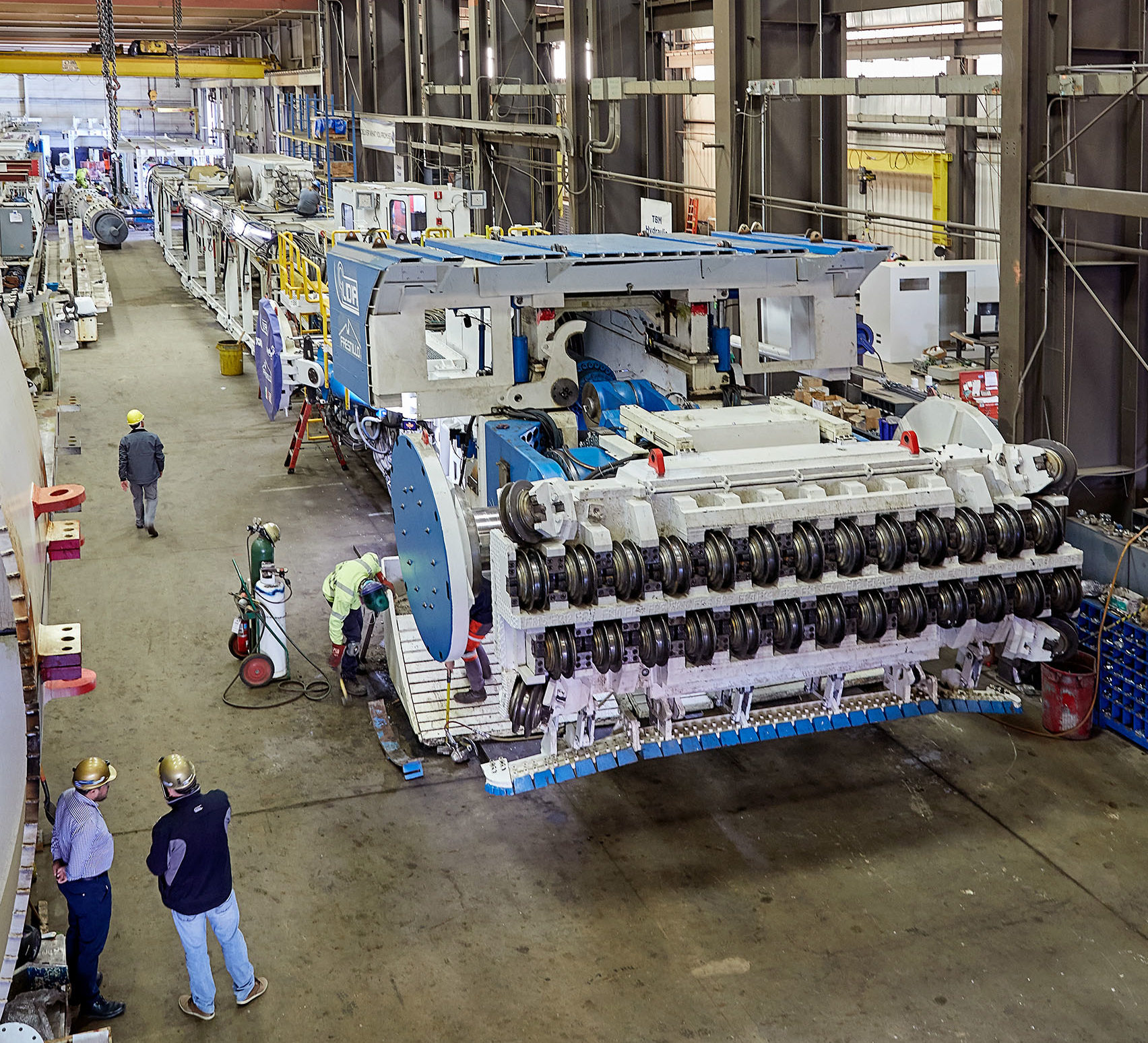 The Robbins MDM5000 during its factory acceptance in the workshop.